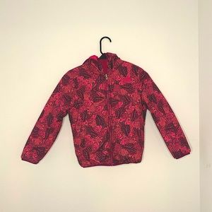 THE NORTH FACE REVERSIBLE MOSSBUD SWIRL JACKET GIRLS Roxbury Pink Butterfly Camo
